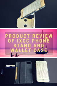 product review of iXCC phone stand and wallet case