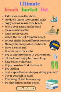beach bucket list