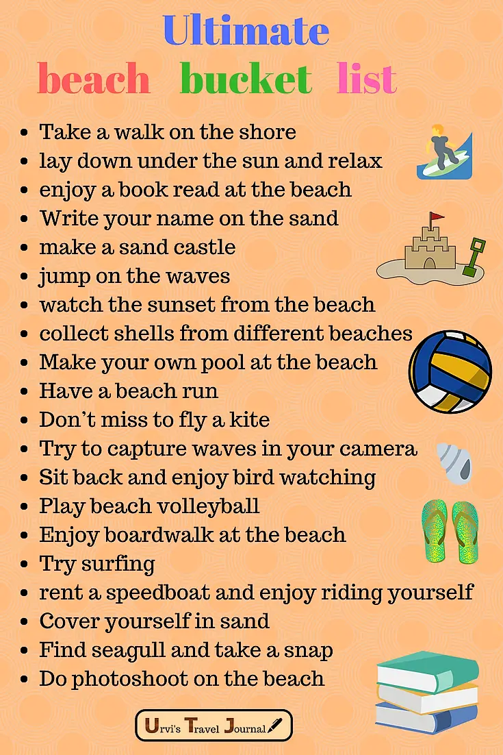 Ultimate beach bucket list