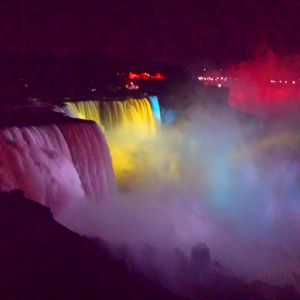 View of Niagara Falls at night