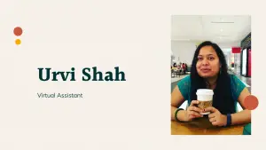 Urvi shah as virtual assistant